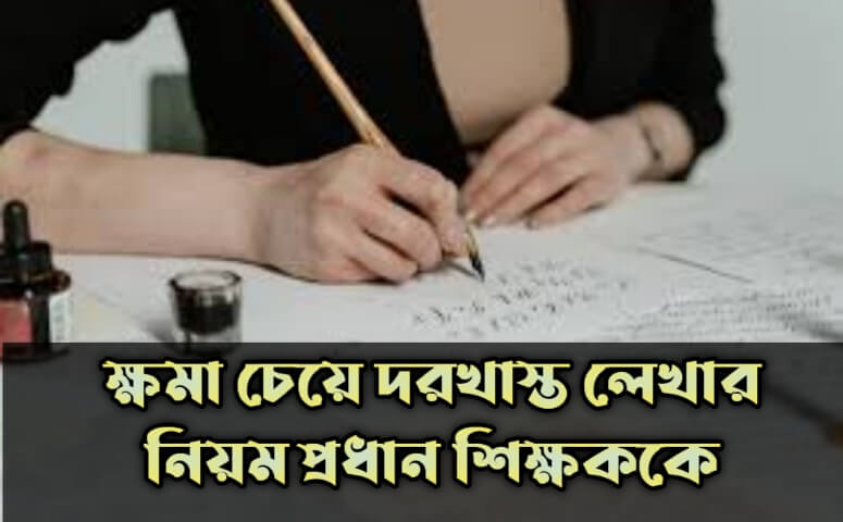 ক্ষমা চেয়ে দরখাস্ত লেখার নিয়ম প্রদান শিক্ষককে